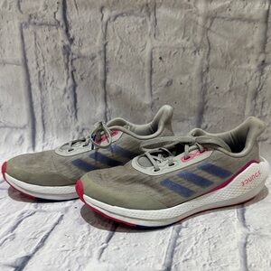 Adidas Kids Gray and Pink Sneakers